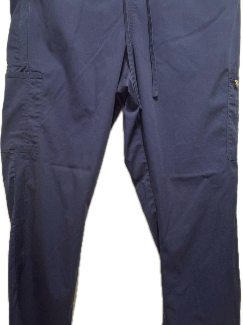 Cherokee Luxe Sport Navy Straight-Leg Scrub Pants with Drawstring Waist
